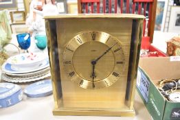 A 1970's brass effect 'Angelus' mantel clock