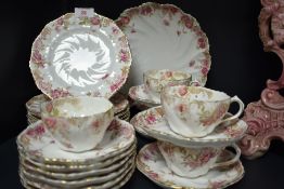 A selection of Ford & Pointon foliate pattern teawares