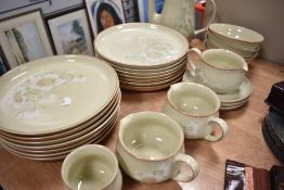 A selection of Denby Daybreak plates,jugs,bowls and more.