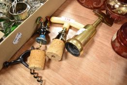 A small selection of vintage cork screws