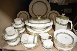 A Royal Doulton'Rondelay'part dinner service of which there are plates, coffee pot,cups and
