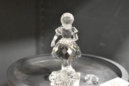 A crystal glass Swarovski figure study of Red Riding Hood with box