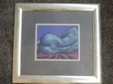 A pastel sketch, Julie Beresford, Bluebody 12, signed and dated 2003, and attributed verso, 19 x