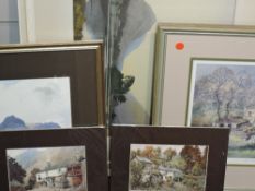 A Ltd Ed print, after Judy Boyes, Old Farmhouse Kentmere, signed and num 192/850, 26 x 39cm, two