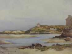 A watercolour, Eyres Simmons, Carteret Normandy, signed, 30 x 44cm, plus frame and glazed