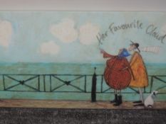 A print, after Sam Toft, Her Favourite Cloud, 50 x 40cm