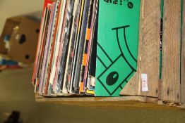 A large crate of dance music records - genres included techno , jungle . Drum'n'bass and more - we
