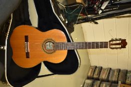 An Ibanez classical guitar, model GA30, in good quality plush lined hard case