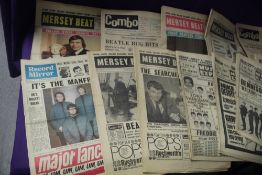 A lot of eleven Mersey Beat , NME and Combo newspapers / maagzines - some fantastic historical