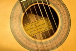 A Luthier made classical guitar, labelled Geoff Tyrell and Stephen Preston, Wyre Guitars, in plush