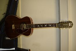 A Fender Tim Armstrong Hellcat 12 String Electro Acoustic, Mahogany, padded gig bag