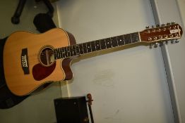 A Gear4Music 12 string acoustic guitar, cutaway edition