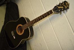 A vintage Harmony Sovereign acoustic guitar, hand written model number , H6562, strung with steel