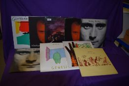 A lot of Genesis / Phil Collins records - 9 in total