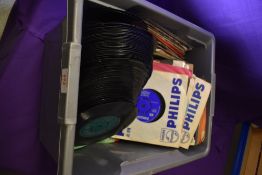 A large box of seven inch singles with the bulk being 1960's - viewing recommended