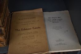 Auction/Sales Particulars. Relating to the Edstone Estate in Warwickshire (1919 & 1929). (2)