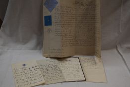 Gathorne-Hardy interest. A small selection of hand-written letters.