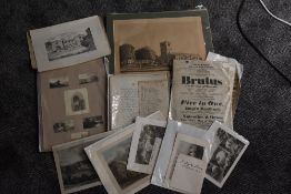Local History. Ephemera - Kirkby Lonsdale interest. Includes; plates, engravings, printed and