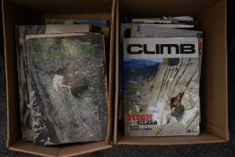 Mountaineering. Two cartons of Crags and Climb Magazines. (quantity)