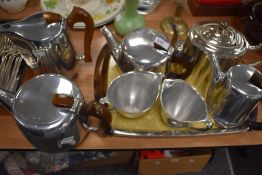 A good selection of Picquot ware including tray and tea pots