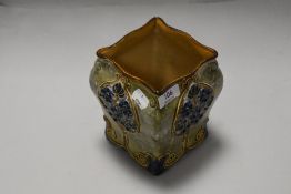 A ceramic planter by Royal Doulton in the Lambeth.