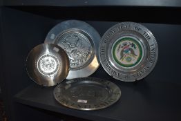 A selection of American commemoration plates by Wilton Columbia