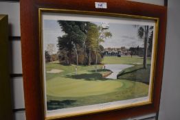 A golfing print after Graeme W Baxter