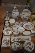 A fine selection of Aynsley ceramics in the Pembroke design