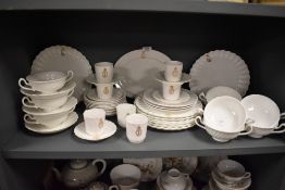 A part tea and breakfast set by Tuscan china bearing a nautical fouled anchor crest' Sigil:offi: