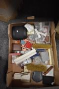 A selection of curios and trinkets including cigarette lighters and Watermans pen set