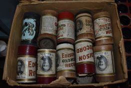 A fantastic collection of antique wax phonograph music cylinders, various genres including childrens