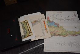 A selection of map prints and ordnance surveys guides of local and similar interest