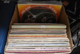 A selection of vinyl record albums a mixed lot including jazz and soul etc