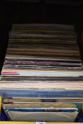 A selection of vinyl record albums of mixed interest including rock and soul