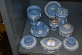 A selection of ceramics by Wedgwood in the Jasperware design
