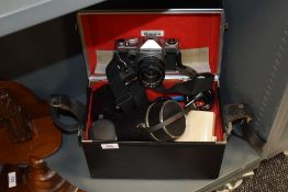 A selection of camera and photographic equipment including Prinzflex TTL and Varioprox