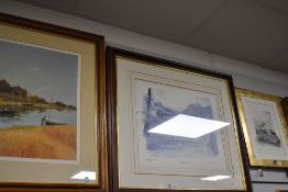 Three modern prints of country landscapes to include two signed and limited prints, Matterdale end