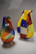 Two pieces of decorative art glass including Mdina and control bubble