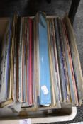A selection of vinyl record albums a mixed lot including rock interest