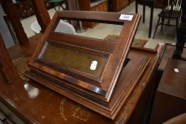 A reproduction book/recipe stand (suitable for ipad or other tablet) in mahogany with brass inset