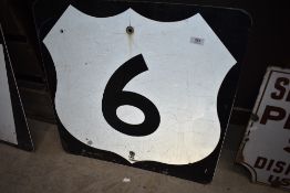 An American style road or racetrack sign (6), approx. 61 x 61cm