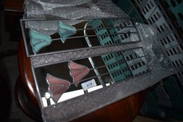 Two reproduction narrow mirrors, in the Charles Rennie Mackintosh style