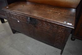 A small period kist, approx width 93cm