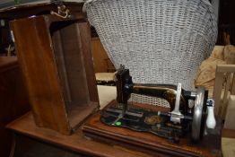 A Victorian hand crank sewing machine, Avenue (Saxony)