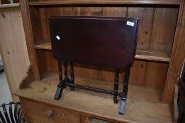 A Victorian mahogany Sutherland style gateleg table , having turned frame, width approx. 53cm