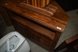 A hardwood TV stand