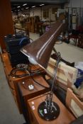 A vintage angle poise lamp, in the Herbert Terry style