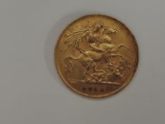 A 1910 Edward VII Gold Half Sovereign