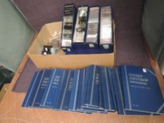 A large collection of mainly GB Coins in eight coin boxes and 14 coin folders, Farthing through to