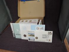 A collection of Royal Mail First Day Coin/Medallion Covers, 17 Medallion Covers, 11 Five Pound